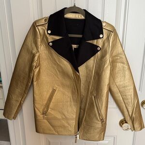 Armani Exchange gold bomber jacket Small